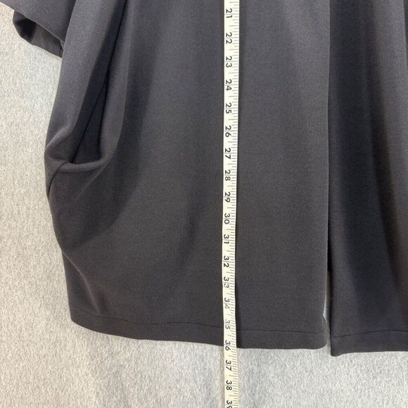 Comfy USA Womens Small Black Cowl Neck Coat Jacket Cape Short Sleeve Cape Topper - Picture 8 of 12